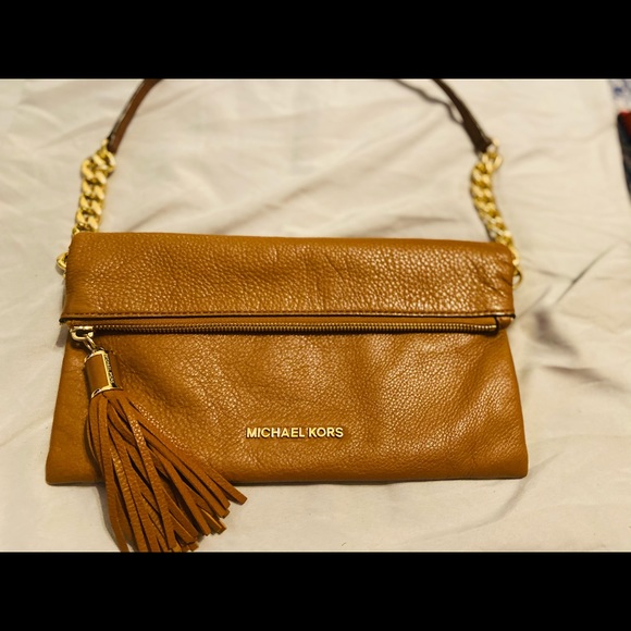 Michael Kors Leather Flap Handbag with Tassel - Picture 3 of 5